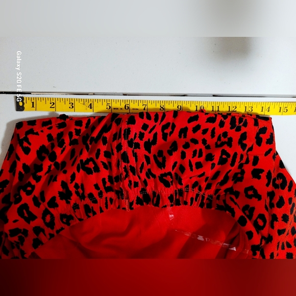 Charlotte Russe Leopard Print Pantsuit Red Black Size S Retro Punk Night Out - Picture 6 of 8